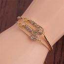 fashion paper clip adjustable colored zircon braceletpicture13