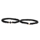 fashion black frosted stone English letters heart bracelet setpicture53
