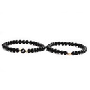 fashion black frosted stone English letters heart bracelet setpicture56
