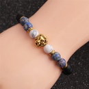 Fashion White Pine Frosted Stone Lion Head Braceletpicture14