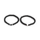 fashion black frosted stone English letters heart bracelet setpicture51