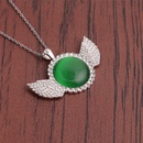 Fashion Diamond Opal Wing Pendant Necklacepicture16