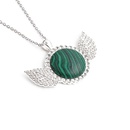 Retro gemstone tray malachite wings necklacepicture14