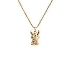 Fashion Copper Plated Real Gold Animal Pendant Necklace
