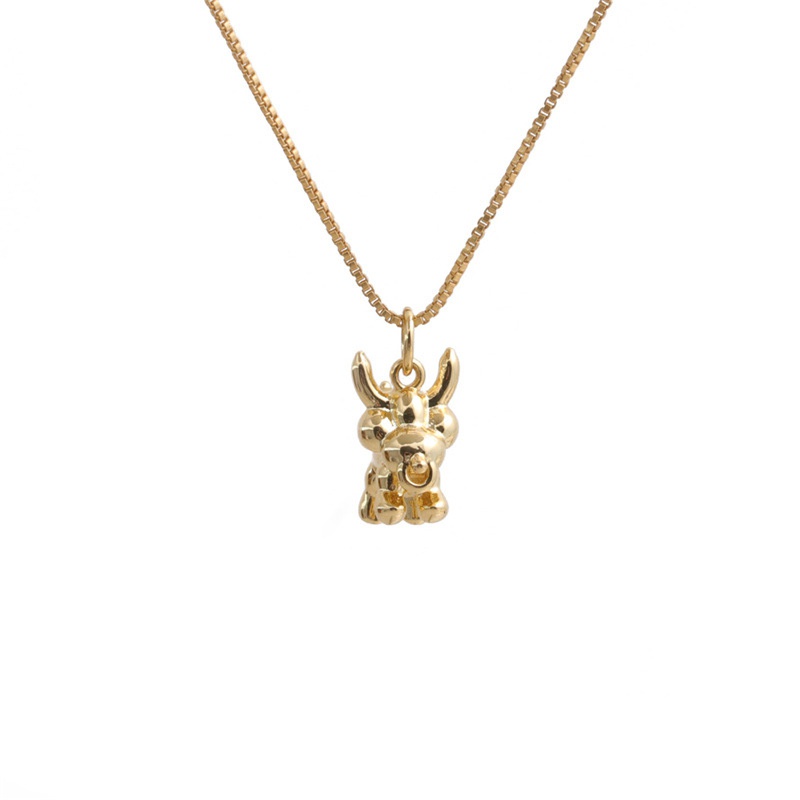 Fashion Copper Plated Real Gold Animal Pendant Necklace