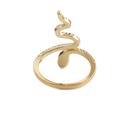Fashion color inlaid zircon snake opening adjustable ringpicture17