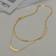 Korean curved brand double layered necklacepicture14