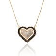 simple color zirconium heartshaped copper hollow necklace pendantpicture16