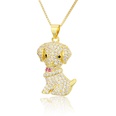 simple copper full diamond dog necklace pendantpicture15