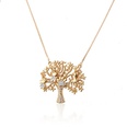 simple twocolor diamond treeshaped copper pendant necklacepicture15