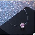 fashion variety of transparent zircon invisible necklacepicture32