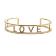 Fashion Letter Love Adjustable Copper Inlaid Zircon Bracelet Setpicture20