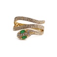 Fashion color inlaid zircon snake opening adjustable ringpicture21
