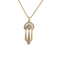 fashion copper plated zircon fanshaped tassel necklacepicture11