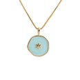 Retro copper dripping oil star and moon pendant necklacepicture19