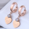 fashion titanium steel peach heart earrings wholesalepicture4