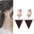 Fashion Titanium Steel Black Triangle Stud Earringspicture4