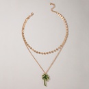 fashion disc tassel coconut tree pendant multilayer necklacepicture13