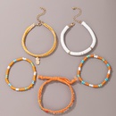 Bohemian contrasting color string beads pineapple bracelet 5piece setpicture8