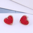 Korean fashion titanium steel heart diamond earringspicture7