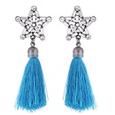 fashion metal bright fivepointed star tassel earringspicture3