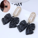 fashion metal simple black bow earringspicture3