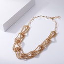 retro exaggerated multilayer hollow matte necklacepicture9