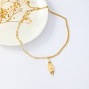 fashion leaf pendant stainless steel necklacepicture8
