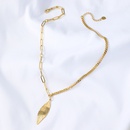 fashion leaf pendant stainless steel necklacepicture9