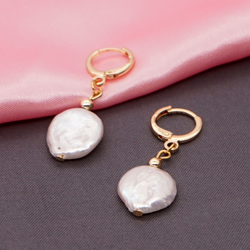 ethnic style geometric freshwater specialshaped pearl earrings