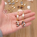 Fashion Leopard Shell Pendant Stainless Steel Pearl Earringspicture14