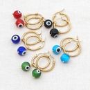 Bohemia Turkish glass eye beads large hoop earringspicture13