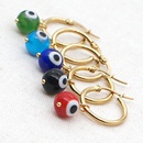 Bohemia Turkish glass eye beads large hoop earringspicture14
