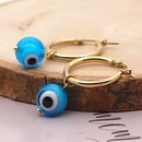 Bohemia Turkish glass eye beads large hoop earringspicture16