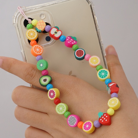 Böhmisches Acryl gemischte Farbe Perlen Telefonseil's discount tags