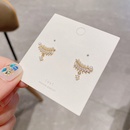 Korean Zircon Pendant Rice Beads Leaf Earringspicture14