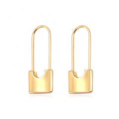 simple metal geometric pin earrings