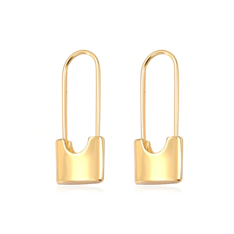 simple metal geometric pin earrings