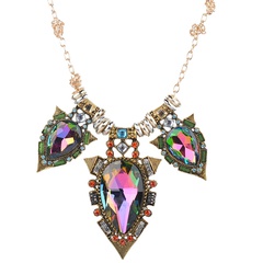 exquisite fashion exaggerated full of diamond alloy necklace