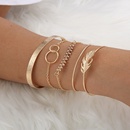 fashion leaf pattern round geometric wide bracelet 5pieces setpicture11
