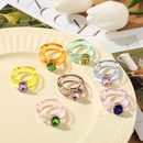simple jelly color diamond multicolor resin ringpicture14