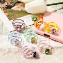 simple jelly color diamond multicolor resin ringpicture18