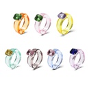 simple jelly color diamond multicolor resin ringpicture15