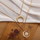 Simple Fashion Retro Crescent Pendant Moon Sun Necklacepicture18