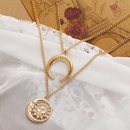 Simple Fashion Retro Crescent Pendant Moon Sun Necklacepicture17
