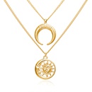 Simple Fashion Retro Crescent Pendant Moon Sun Necklacepicture15