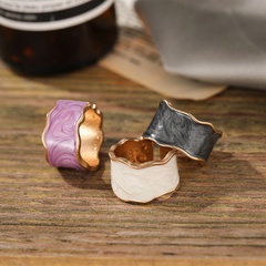 fashion simple spray color open alloy ring