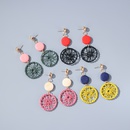 fashion geometric hollow wooden dream catcher earringspicture8