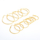 simple fashion exaggerated circle mixed color earrings set 6 pairspicture16