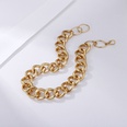 Hiphop exaggerated thick ring buckle matte gold necklacepicture21
